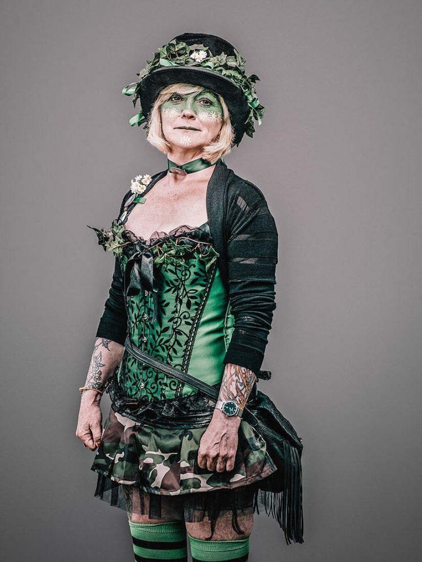 Shreks, elderly informals and other characters from the holiday Jack in green