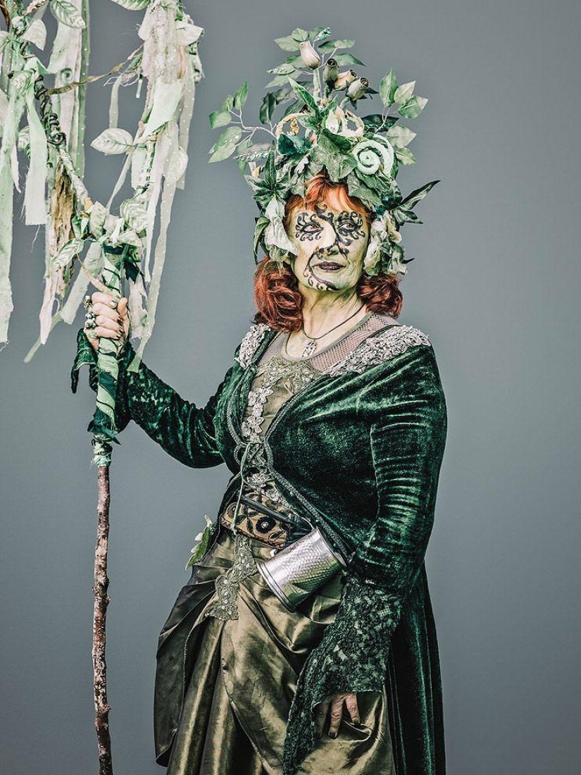 Shreks, elderly informals and other characters from the holiday Jack in green