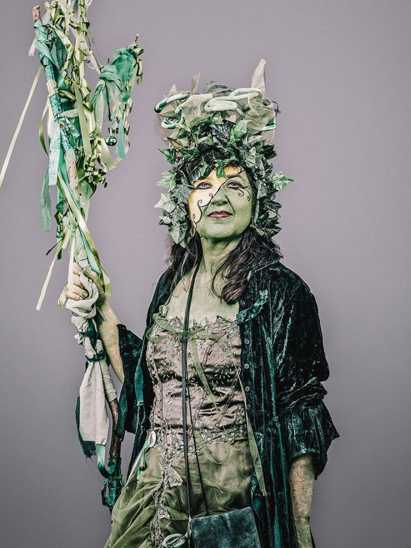 Shreks, elderly informals and other characters from the holiday Jack in green