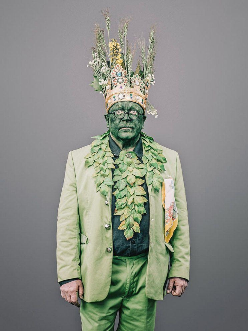 Shreks, elderly informals and other characters from the holiday Jack in green