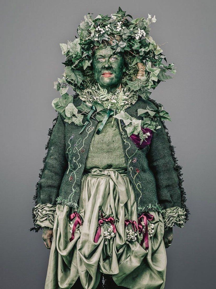 Shreks, elderly informals and other characters from the holiday Jack in green