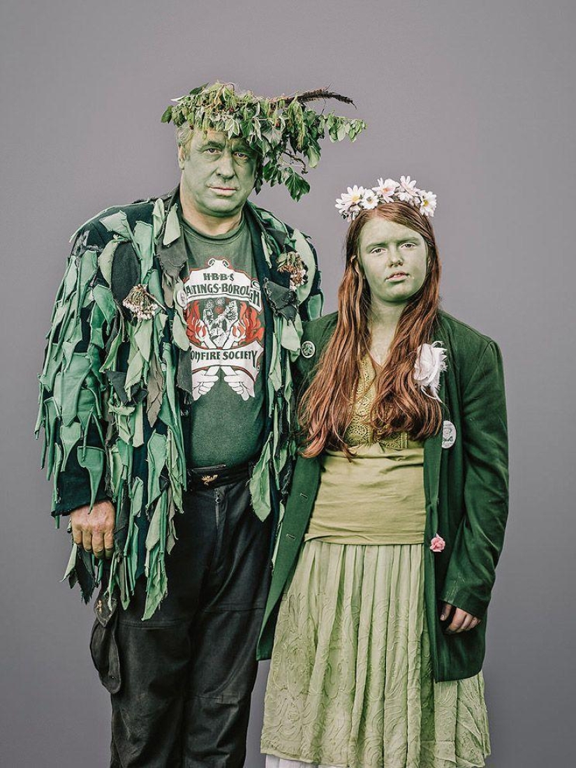 Shreks, elderly informals and other characters from the holiday Jack in green