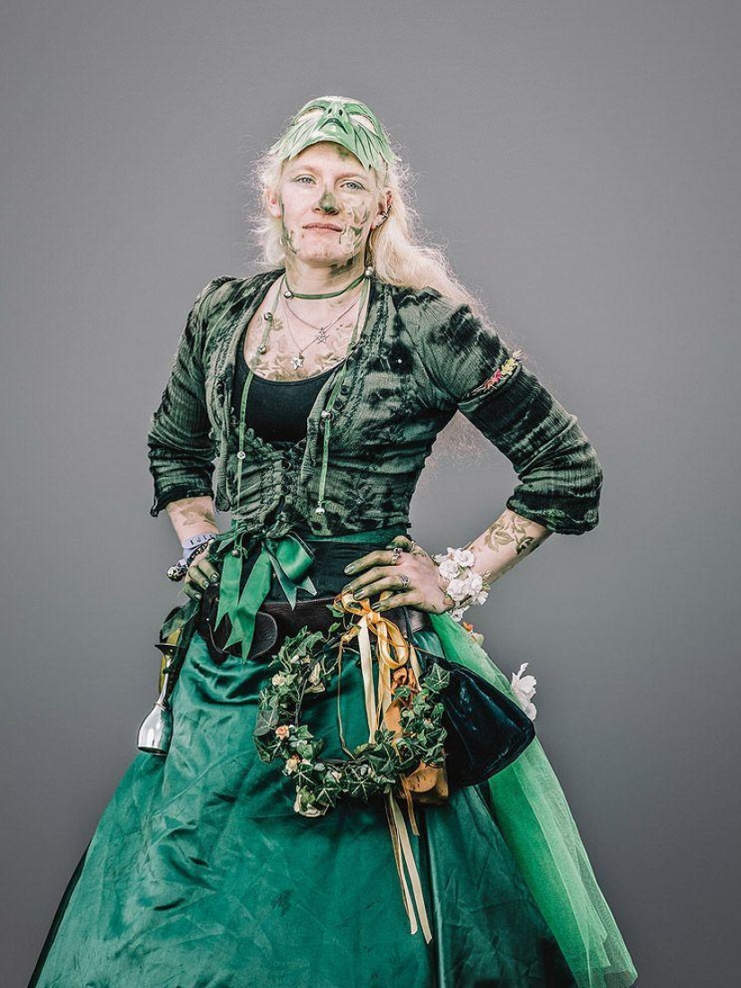 Shreks, elderly informals and other characters from the holiday Jack in green