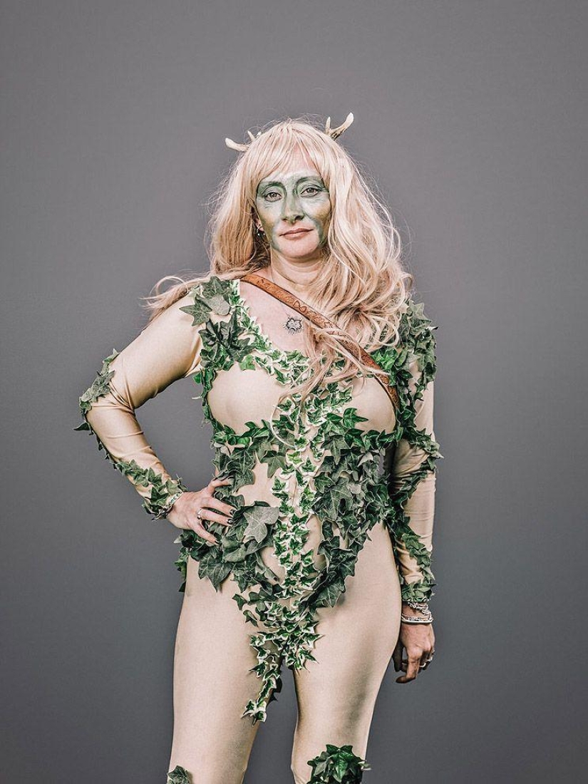 Shreks, elderly informals and other characters from the holiday Jack in green