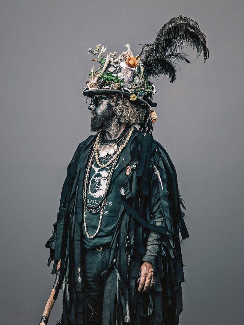 Shreks, elderly informals and other characters from the holiday Jack in green