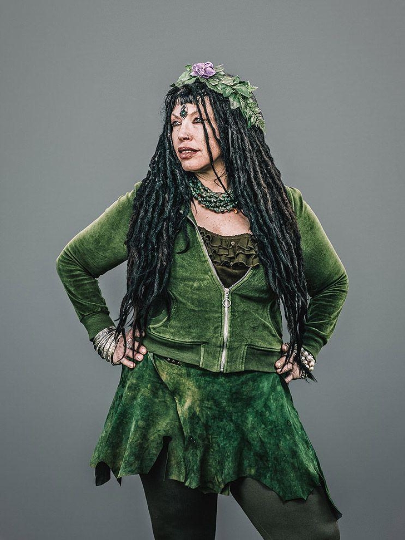 Shreks, elderly informals and other characters from the holiday Jack in green