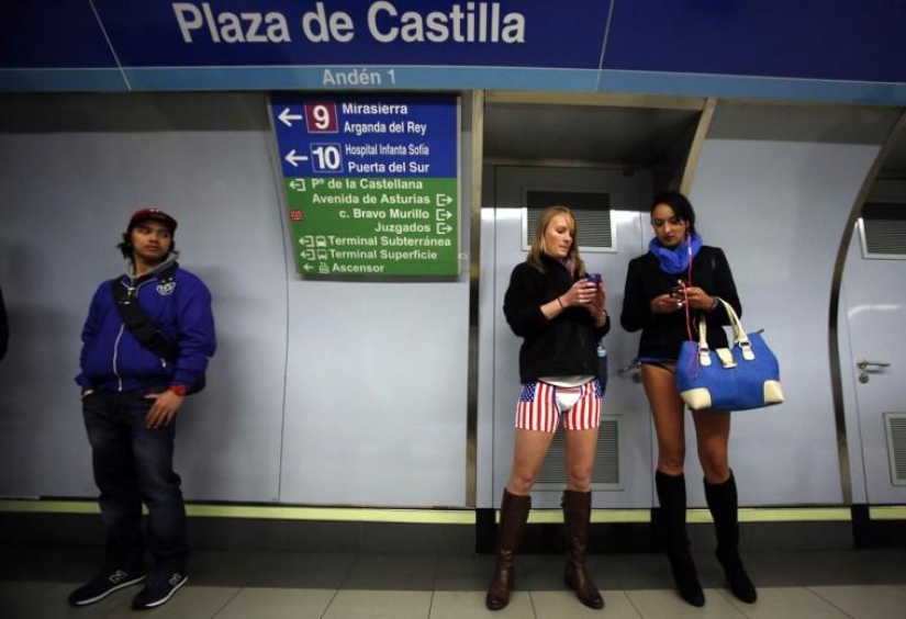 Sin pantalones y vergüenza: el flash mob más brillante de este invierno