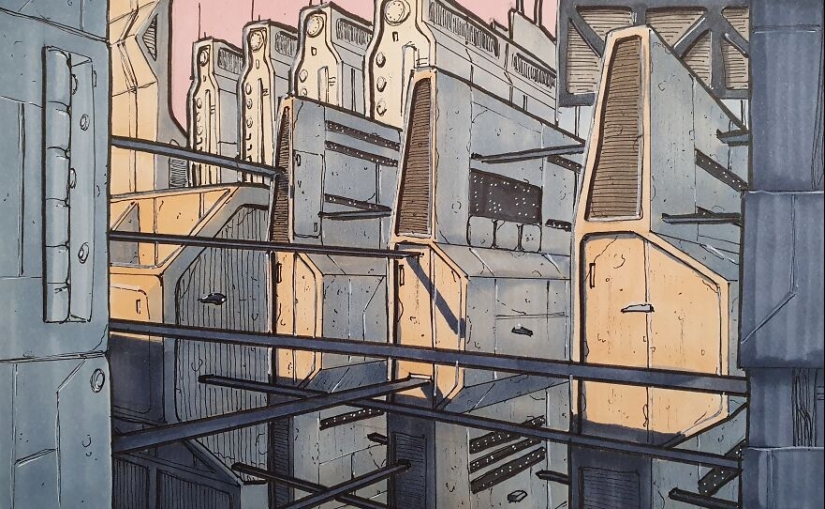 Soy apasionado del retro-futurismo, aquí están mis 10 bocetos del futuro nostálgico.