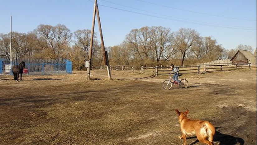 Spring day in the Russian village