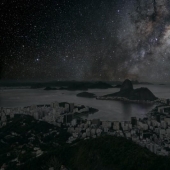 Starry sky over the world's largest cities Starry sky over the world's largest cities