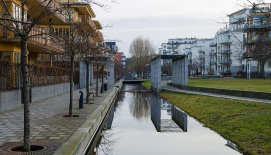 Stockholm. Hammarby Sjöstad - an eco-quarter on the site of an abandoned industrial zone
