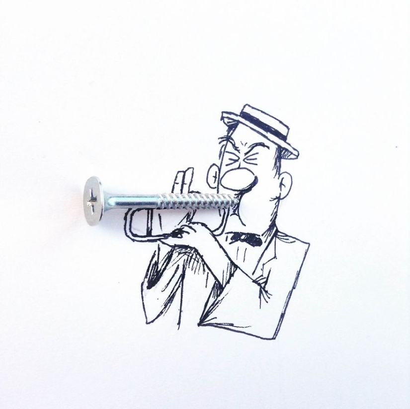 Super fun illustrations with common objects