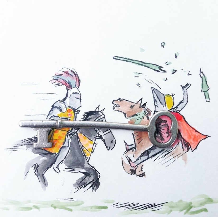 Super fun illustrations with common objects