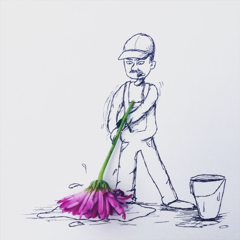 Super fun illustrations with common objects