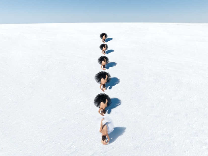 Swan Lake Reimagined: 16 Aerial Photos Of Ballet Dancers Captured On The Salt Lake In Utah Swan Lake Reimagined: 16 Aerial Photos Of Ballet Dancers Captured On The Salt Lake In Utah