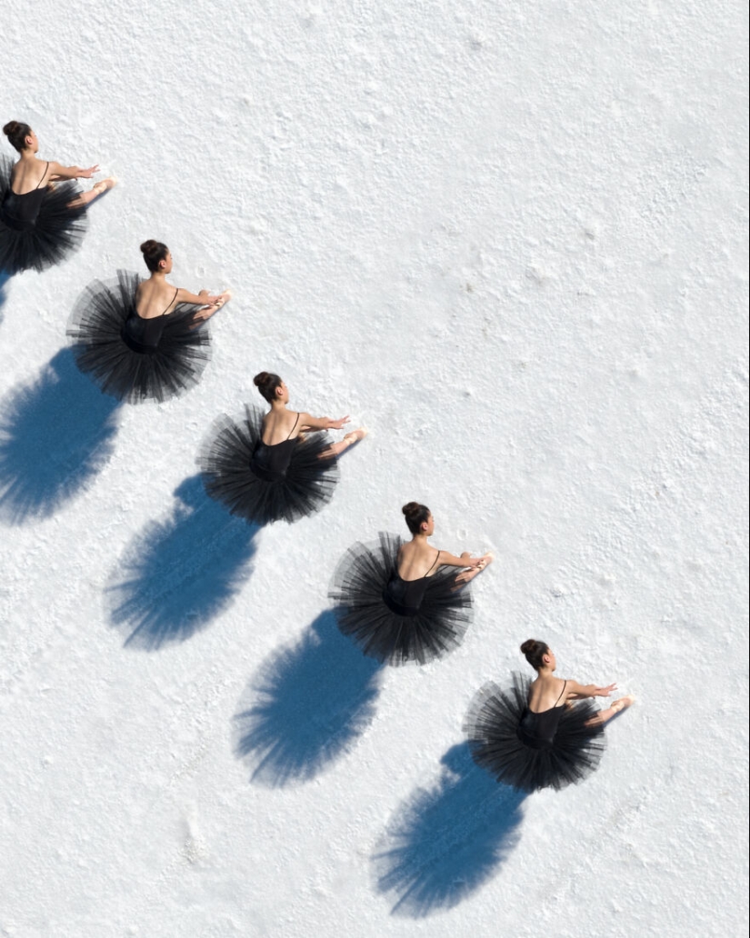 Swan Lake Reimagined: 16 Aerial Photos Of Ballet Dancers Captured On The Salt Lake In Utah Swan Lake Reimagined: 16 Aerial Photos Of Ballet Dancers Captured On The Salt Lake In Utah