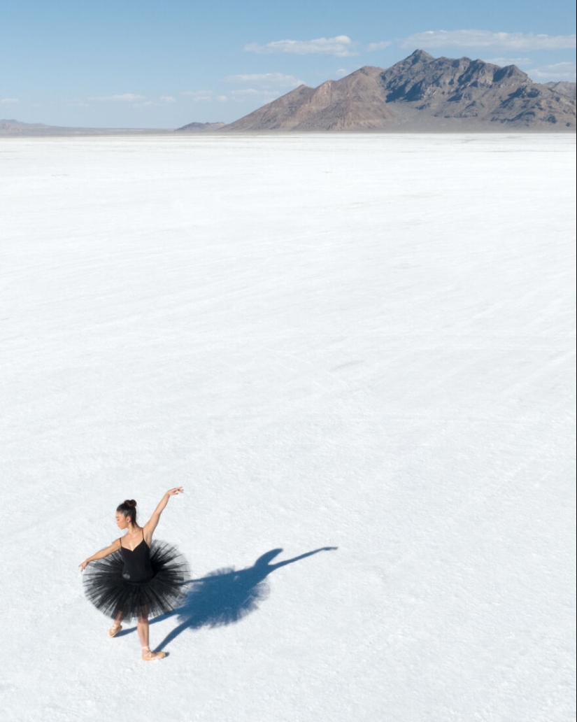 Swan Lake Reimagined: 16 Aerial Photos Of Ballet Dancers Captured On The Salt Lake In Utah Swan Lake Reimagined: 16 Aerial Photos Of Ballet Dancers Captured On The Salt Lake In Utah