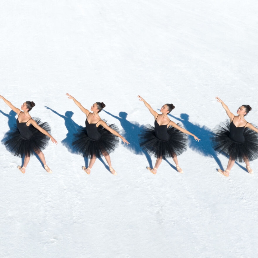 Swan Lake Reimagined: 16 Aerial Photos Of Ballet Dancers Captured On The Salt Lake In Utah Swan Lake Reimagined: 16 Aerial Photos Of Ballet Dancers Captured On The Salt Lake In Utah