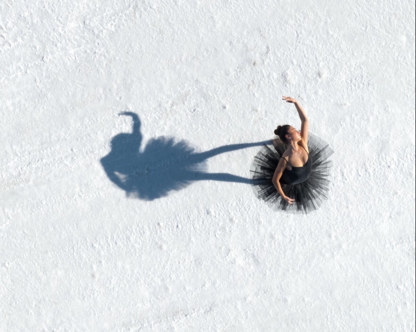 Swan Lake Reimagined: 16 Aerial Photos Of Ballet Dancers Captured On The Salt Lake In Utah Swan Lake Reimagined: 16 Aerial Photos Of Ballet Dancers Captured On The Salt Lake In Utah
