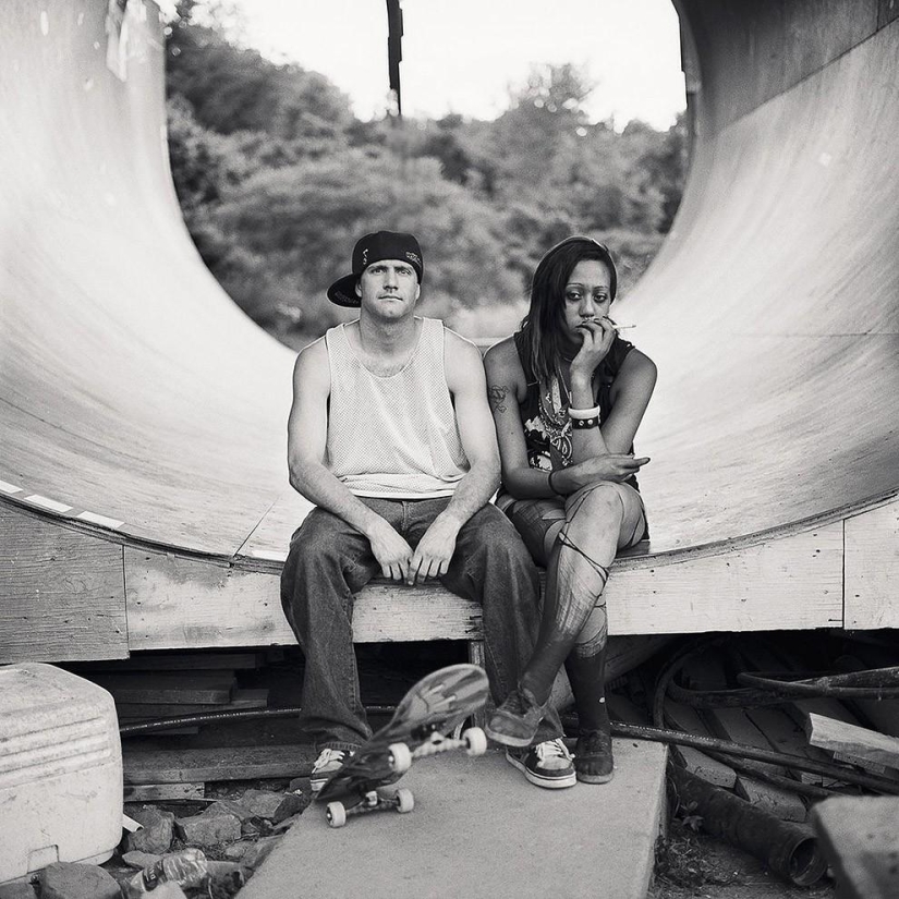 Taking a break from trash and frenzy at anarchist skateboarding fest