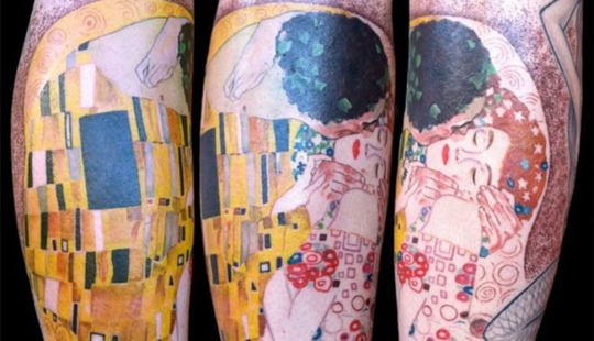 Tattoos for those who are delighted with the work of Gustav Klimt