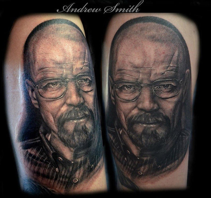 Tatuajes increíblemente realistas de Walter White Tatuajes increíblemente realistas de Walter White