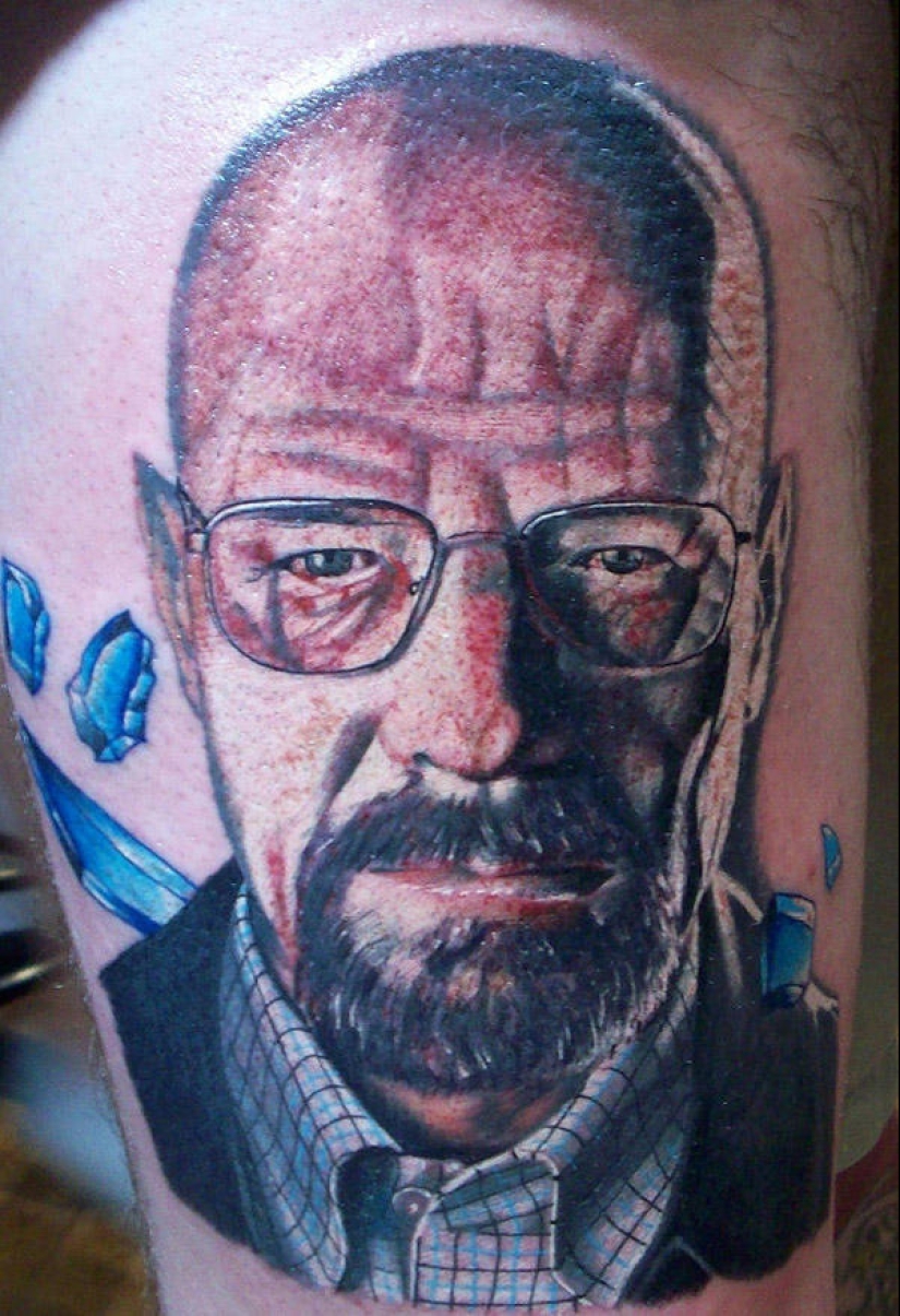 Tatuajes increíblemente realistas de Walter White Tatuajes increíblemente realistas de Walter White