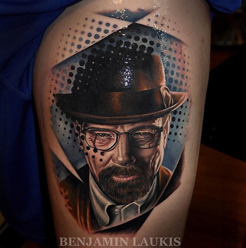 Tatuajes increíblemente realistas de Walter White Tatuajes increíblemente realistas de Walter White