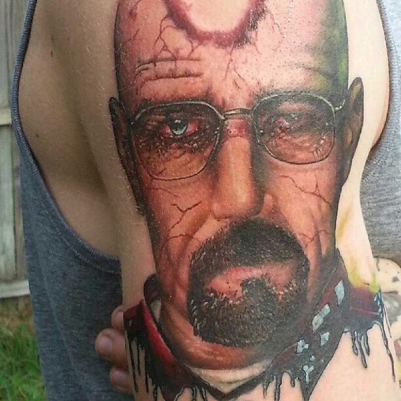 Tatuajes increíblemente realistas de Walter White Tatuajes increíblemente realistas de Walter White