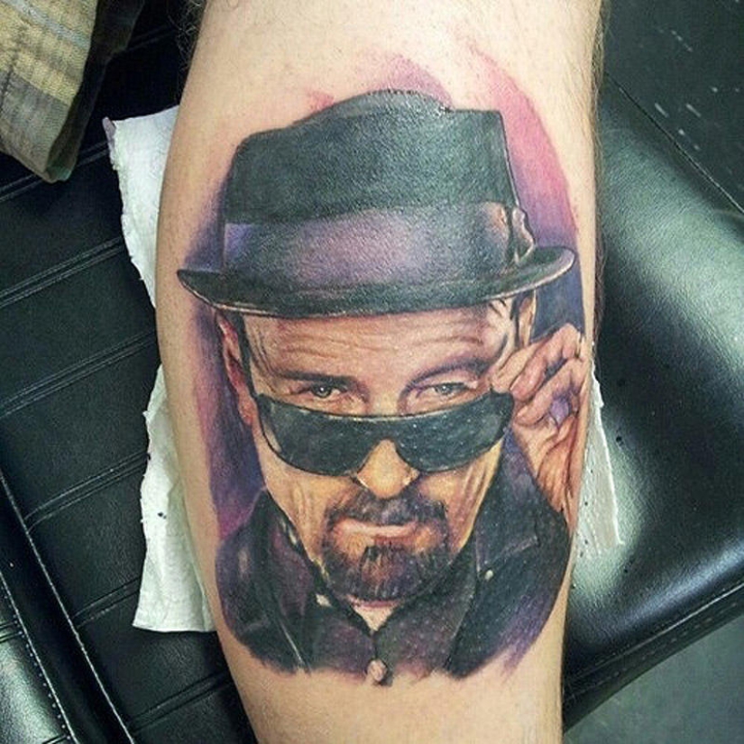 Tatuajes increíblemente realistas de Walter White Tatuajes increíblemente realistas de Walter White
