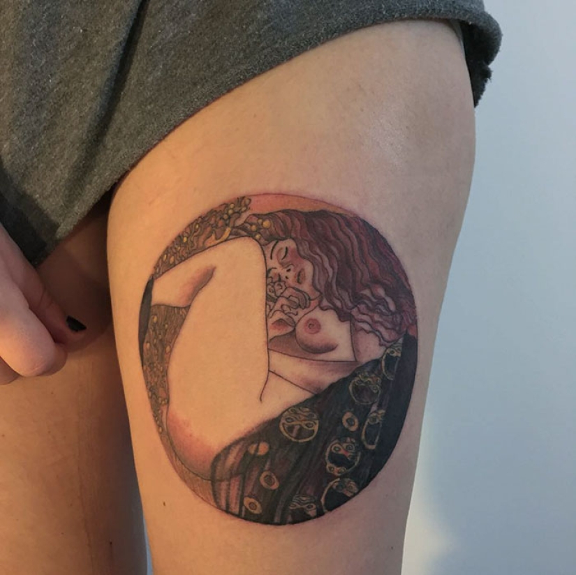 Tatuajes para aquellos que están encantados con el trabajo de Gustav Klimt