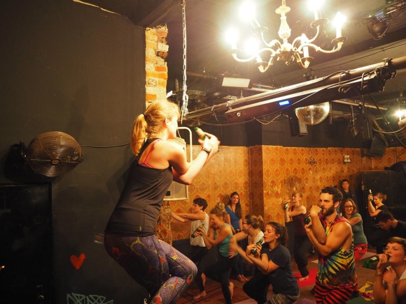 That's our way — beer yoga conquers the world