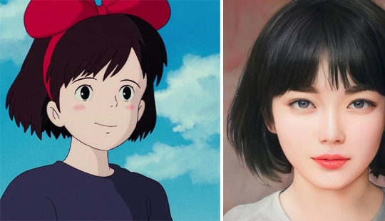 The artist and the neural network showed how anime characters would look in real life The artist and the neural network showed how anime characters would look in real life