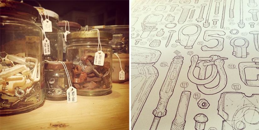 The artist decided to honor the memory of his grandfather by drawing each of the 100,000 items in his pantry.