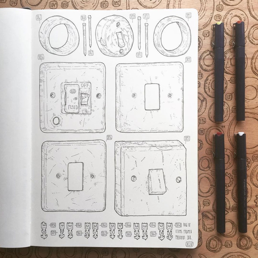 The artist decided to honor the memory of his grandfather by drawing each of the 100,000 items in his pantry.