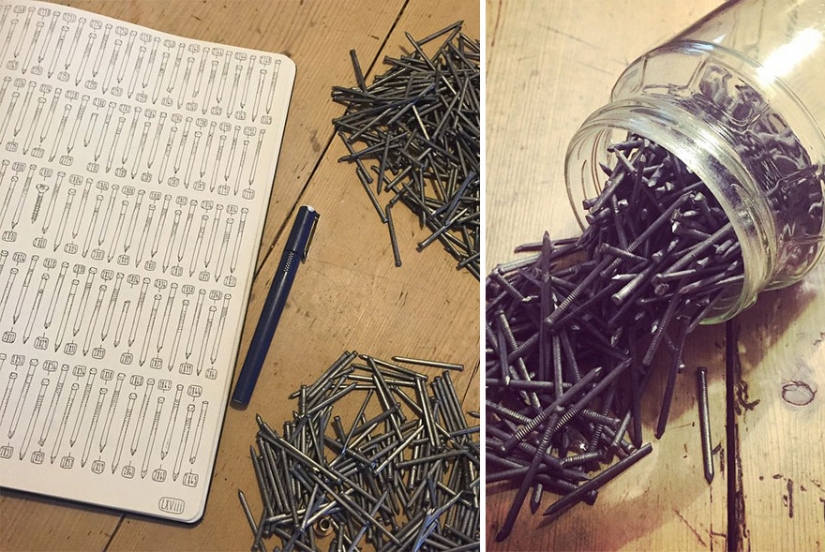 The artist decided to honor the memory of his grandfather by drawing each of the 100,000 items in his pantry.