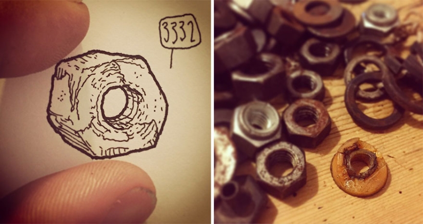 The artist decided to honor the memory of his grandfather by drawing each of the 100,000 items in his pantry.