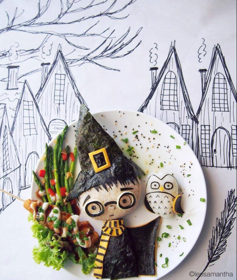 The artist turns dishes into masterpieces
