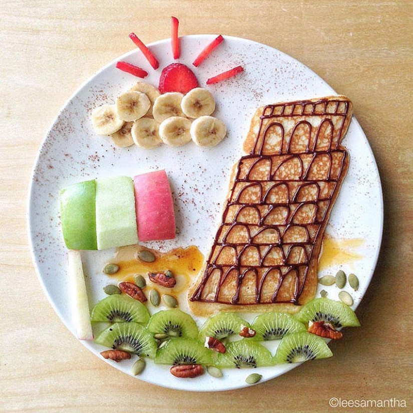 The artist turns dishes into masterpieces