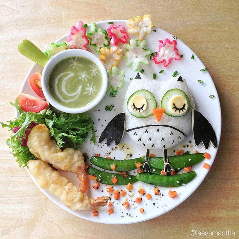 The artist turns dishes into masterpieces