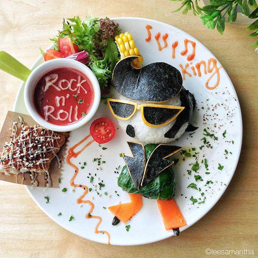 The artist turns dishes into masterpieces
