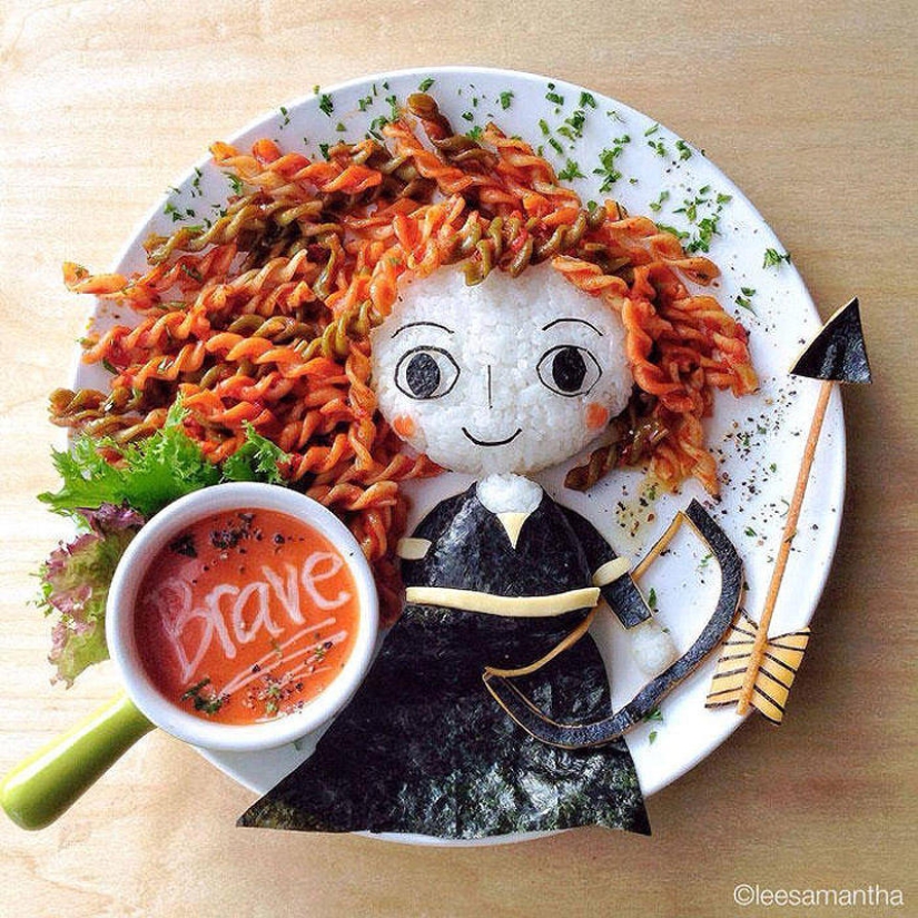 The artist turns dishes into masterpieces