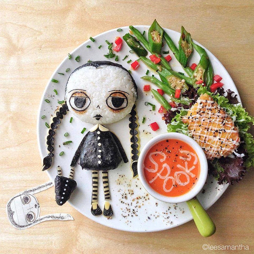 The artist turns dishes into masterpieces