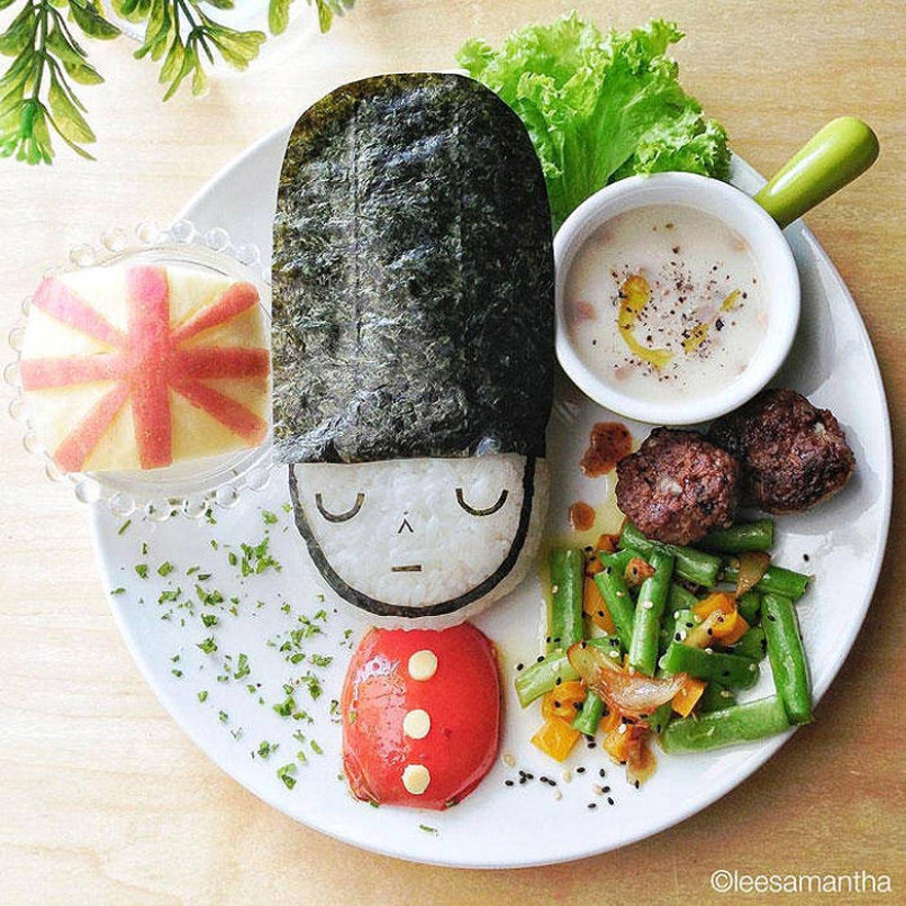 The artist turns dishes into masterpieces