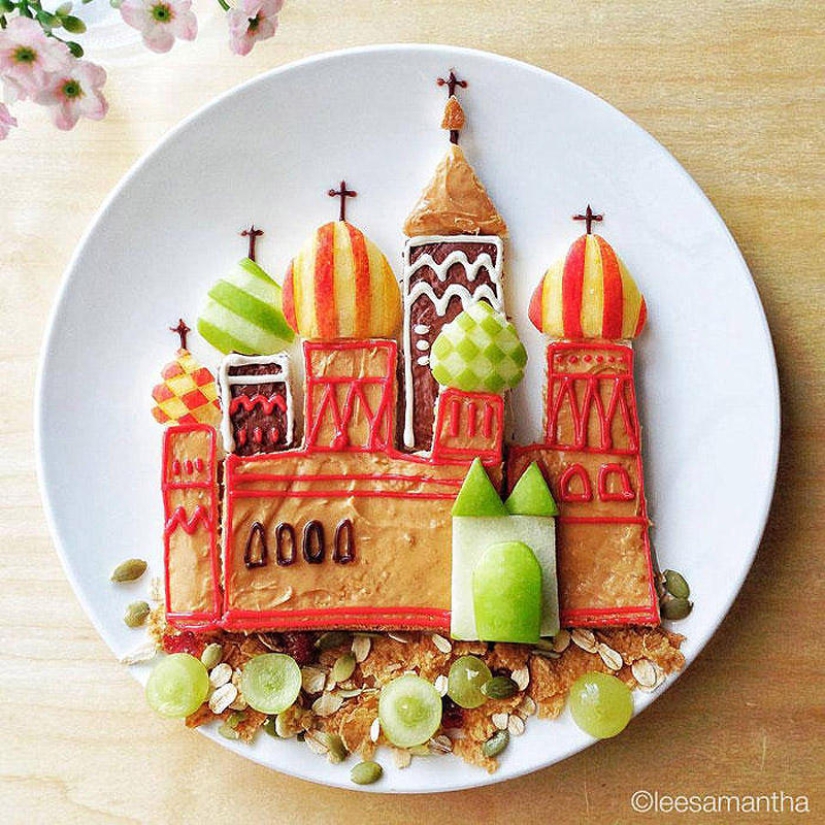 The artist turns dishes into masterpieces