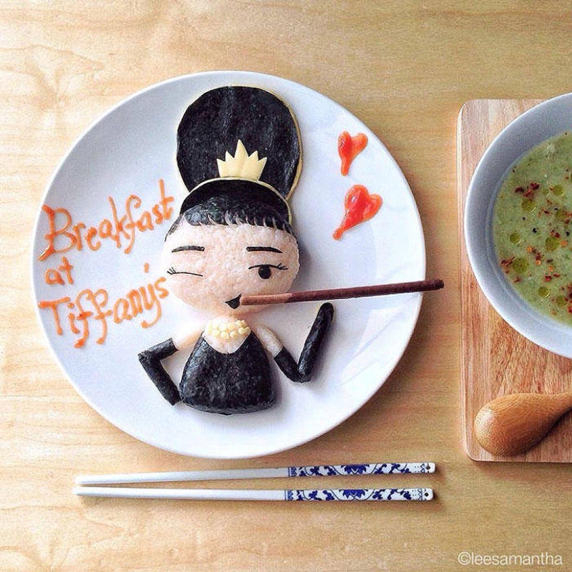 The artist turns dishes into masterpieces