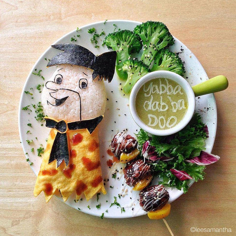 The artist turns dishes into masterpieces
