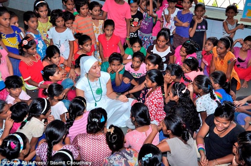 The Bollywood star gave up silicone breasts, revealing outfits and a glamorous lifestyle to become a nun