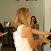The bride was escorted to the altar by a man who had her father's heart transplanted The bride was escorted to the altar by a man who had her father's heart transplanted