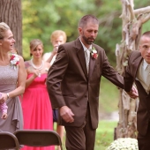 The bride's father stopped the wedding to walk his daughter down the aisle with her stepfather The bride's father stopped the wedding to walk his daughter down the aisle with her stepfather